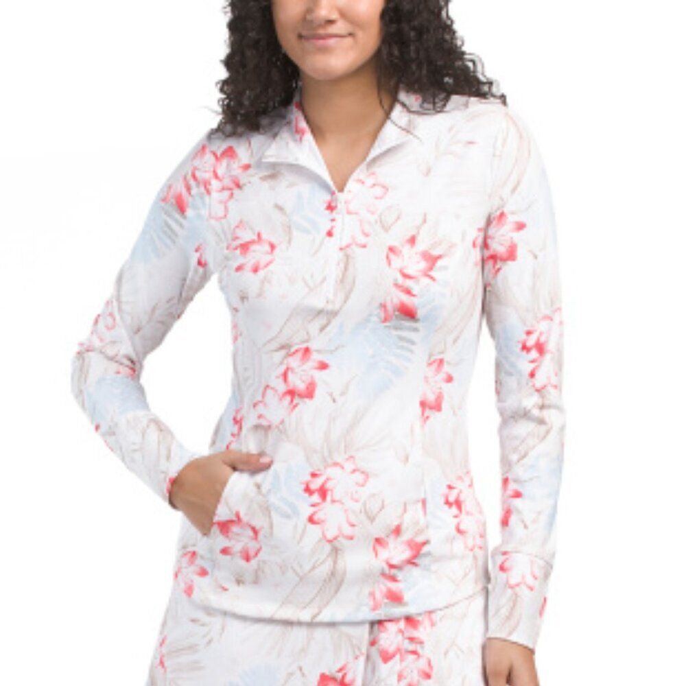 NWT Tommy Bahama Women's Golf Active UPF 50 Long Sleeve Popover